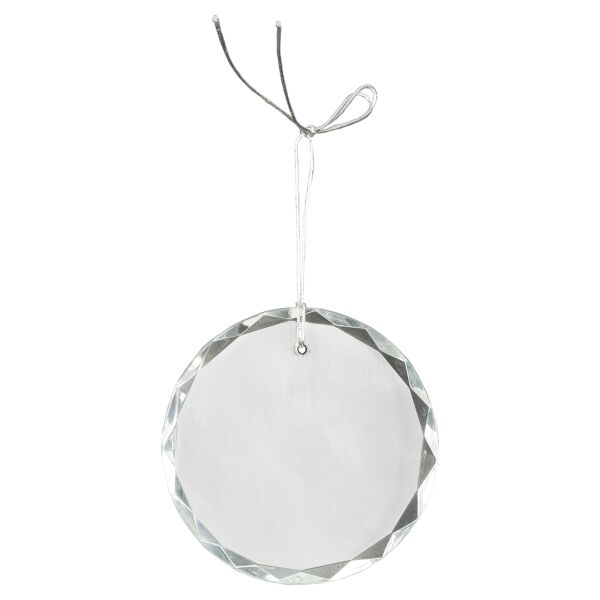 3" Crystal Round Faceted Ornament Thumbnail