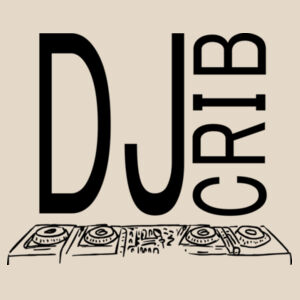 Gildan® - Heavy Cotton™ 100% Cotton T-Shirt with DJ Crib Left Chest and Full Back BLACK PRINT Design