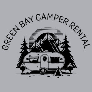 Green Bay Camper Rental Carhartt Hoodie with Black Print FRONT AND BACK Design