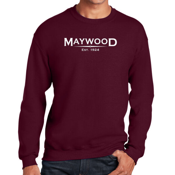 Gildan Adult Heavy Blend™ Fleece Crew w/ Maywood Full Front Print Thumbnail