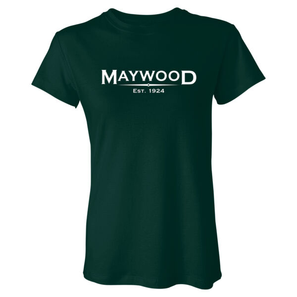 Gildan Ladies' Heavy Cotton™ T-Shirt w/ Full Front Maywood Print Thumbnail