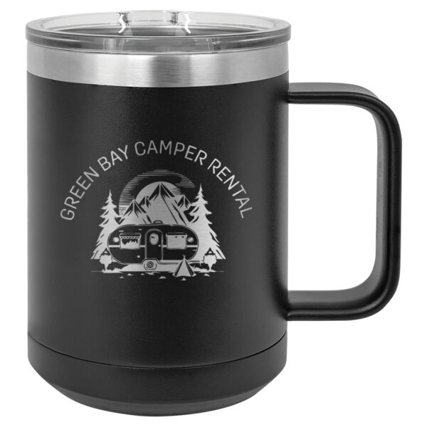 Green Bay Camper Rental Polar Camel 15 oz. Vacuum Insulated Mug with Slider Lid  Thumbnail