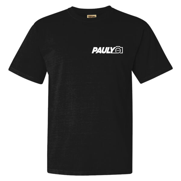 Paulymedia LLC T-Shirt with White Print on Front and Back Thumbnail