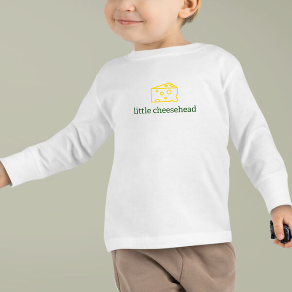 Little Cheesehead Long Sleeve Toddler Tee Thumbnail