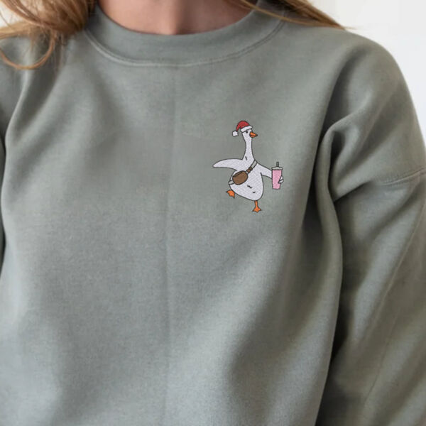 Shopping Goose Embroidered Crewneck Thumbnail