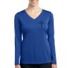 Ladies Long Sleeve PosiCharge ® Competitor V Neck Tee Thumbnail