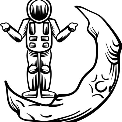 Astronaut moon Thumbnail